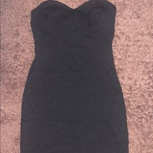 Strapless Mini grey dress